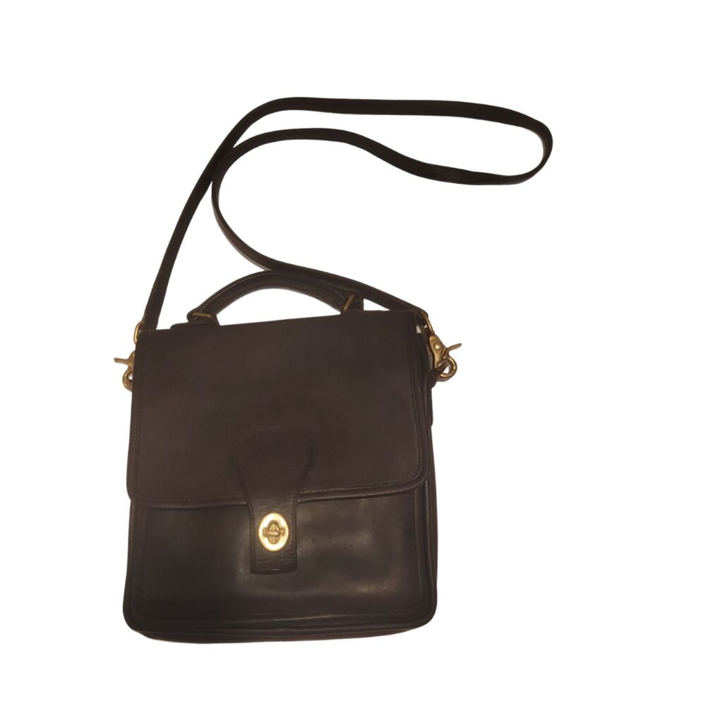Coach Vintage Black Leather Crossbody Bag